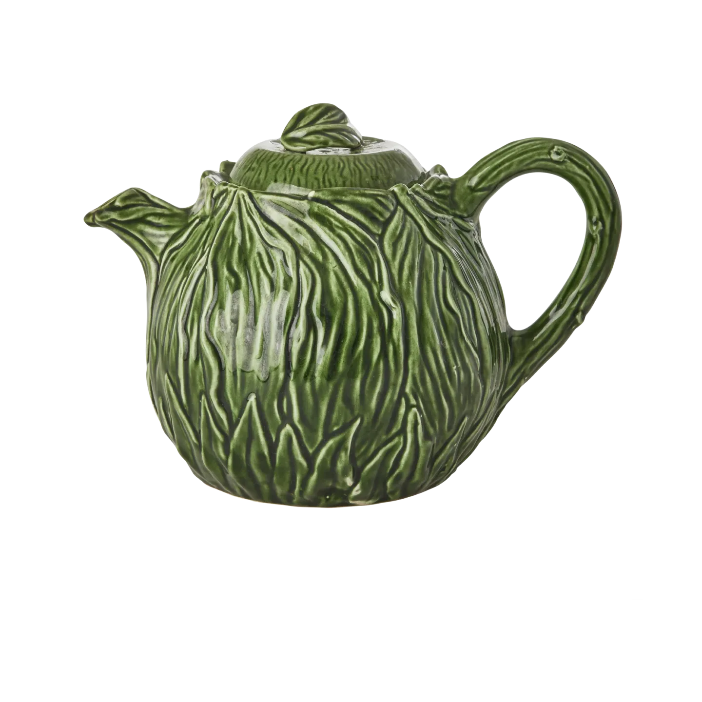 RICE Rice Keramik Teekanne 1,6 L Embossed kale design