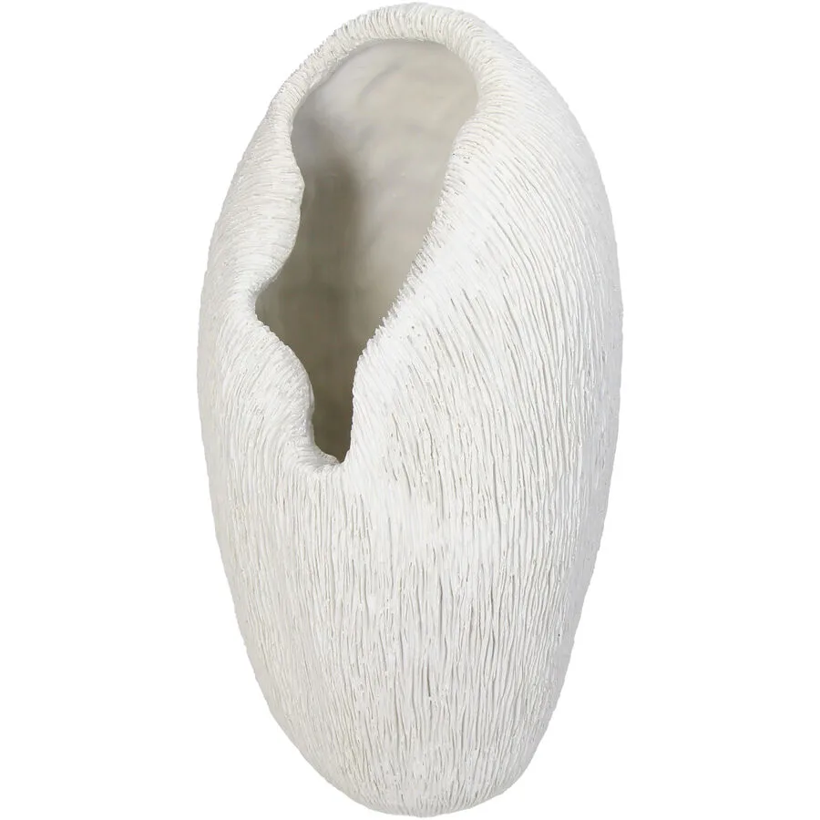 Vase Myko weiss Polyresin D 37 H 37 cm