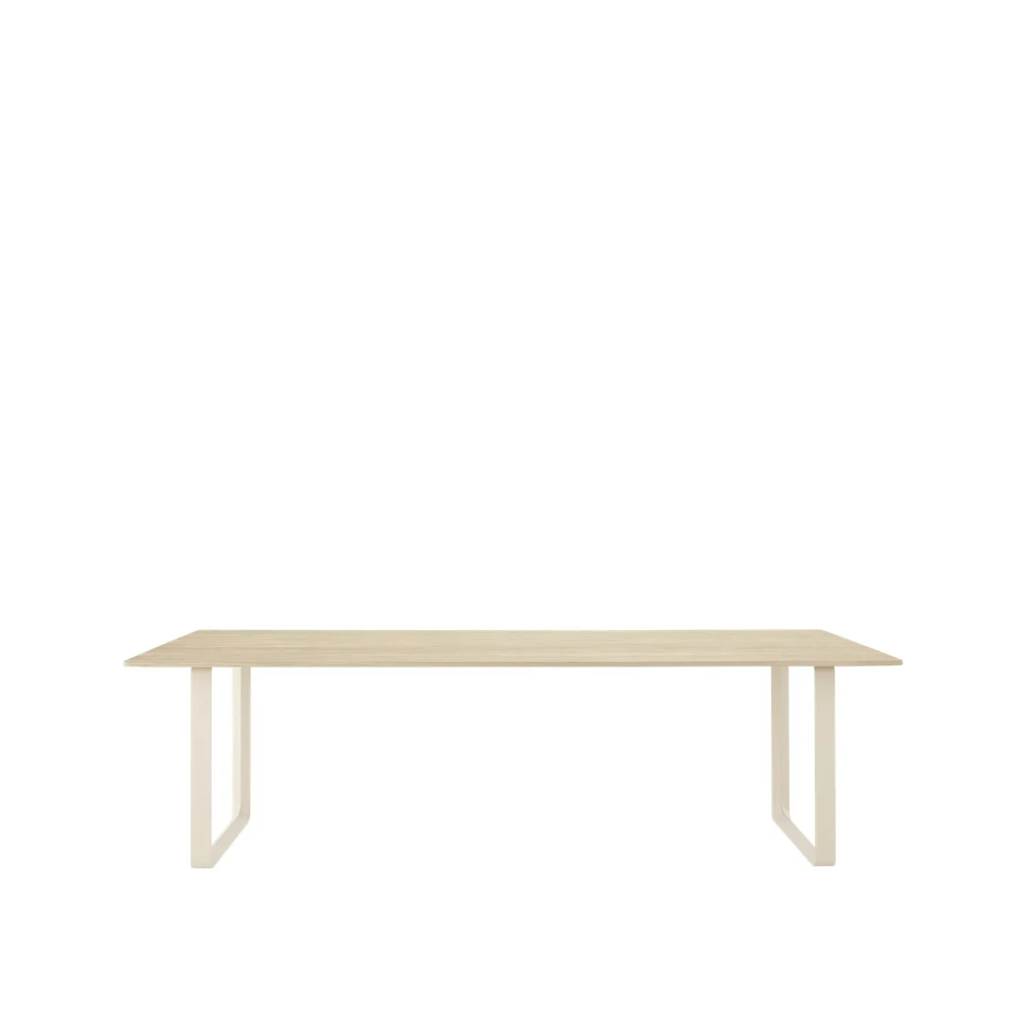 Muuto - 70/70 Table matbord 255x108 cm, Grå linoleum/Grå - Matbord - TAF Studio - Grå - Metall/Trä