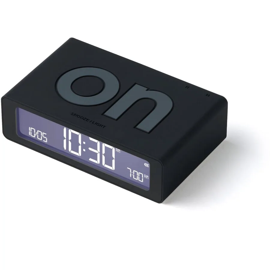 Lexon Wecker Flip Schwarz