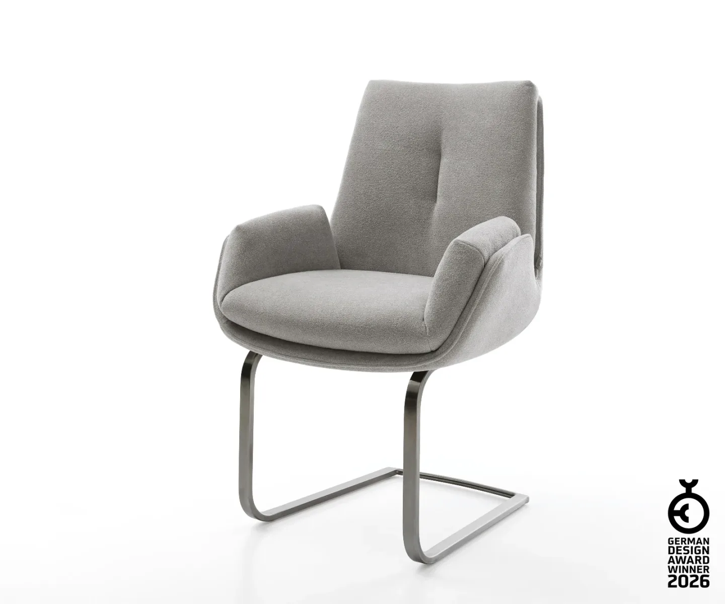 Freischwinger Clea-Flex Strukturstoff Soft Grau Freischwinger flach Graphit