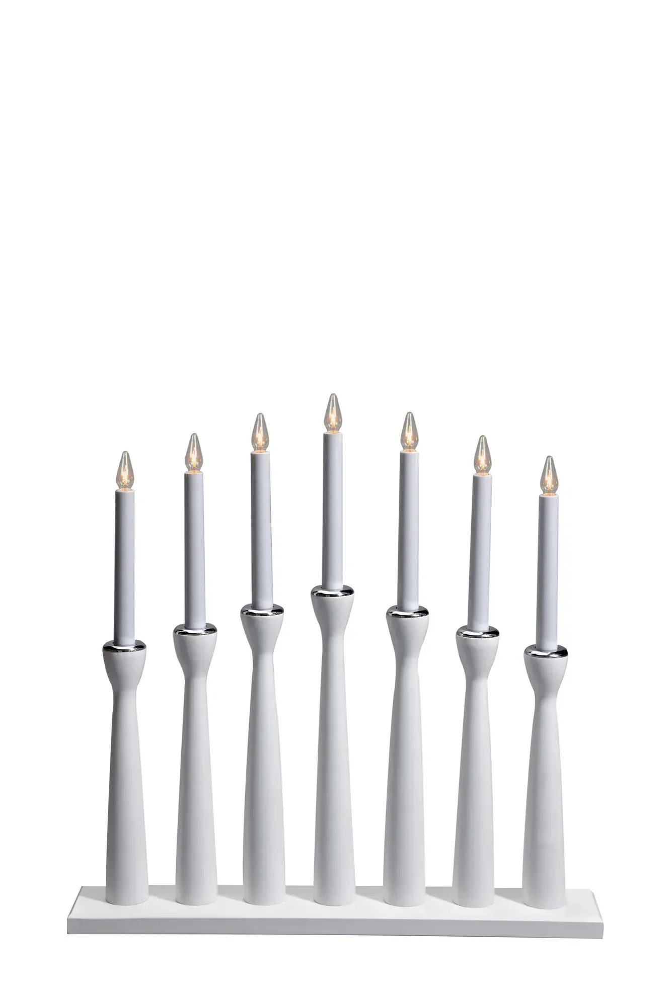 Måseskär Holzkerzenhalter Weiß 7 Lichter