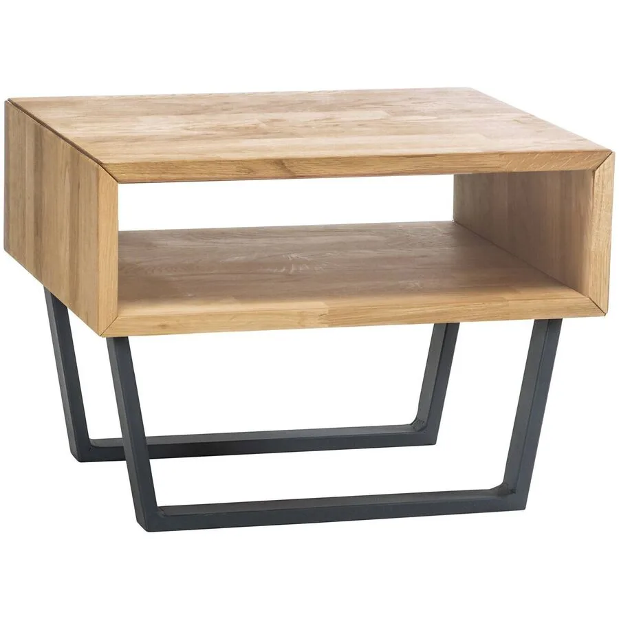 Hasena Nachttisch Hadodo eiche Eiche, Metall Massivholz B 50 H 36 cm