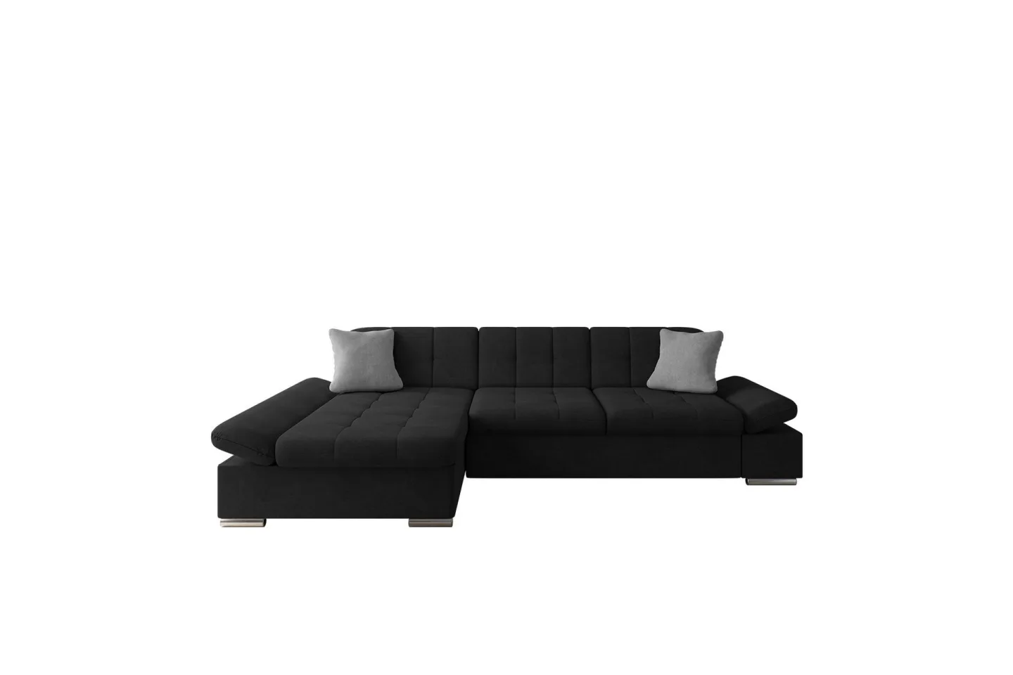 Djerra Soffa med Divan 3-sits - Svart/Grå