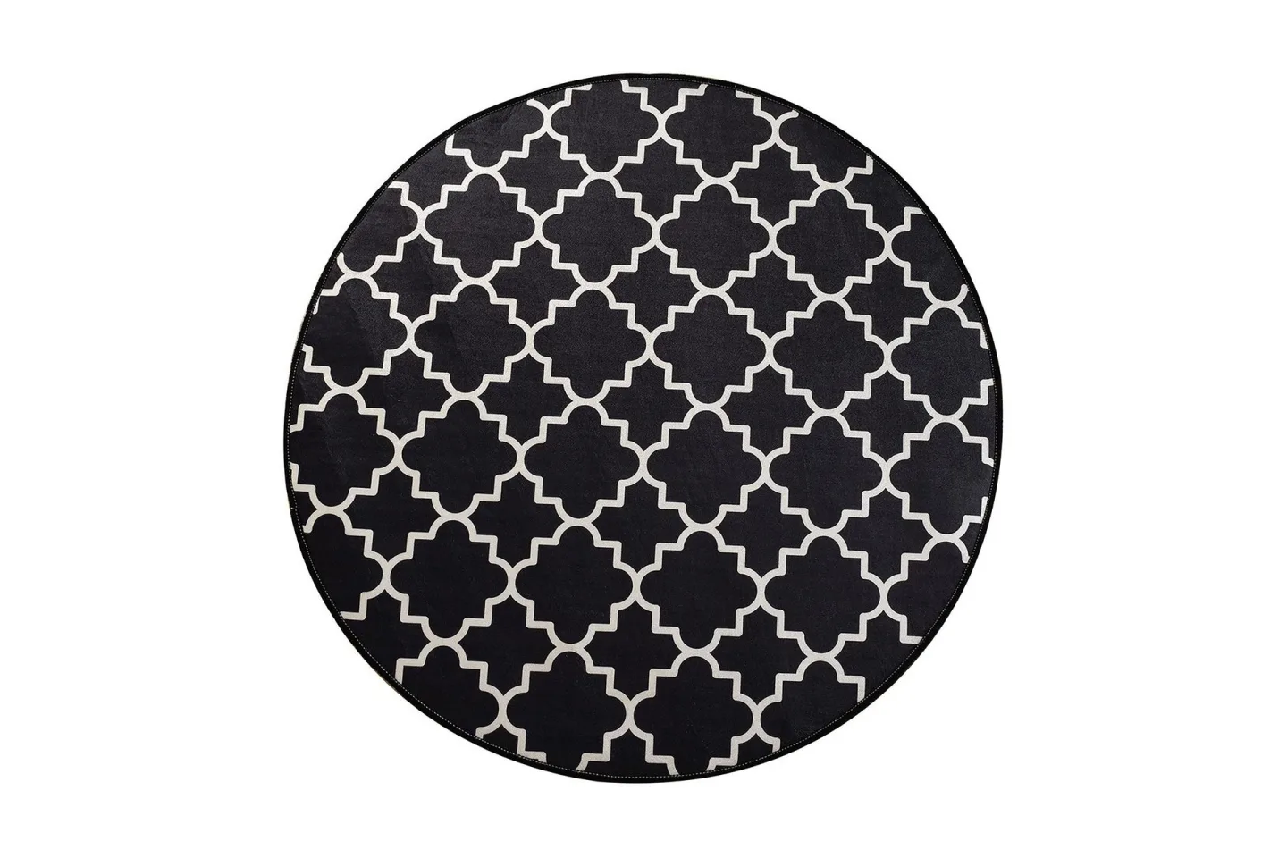 Surupa Matta Rund 100 cm - Svart/Sammet