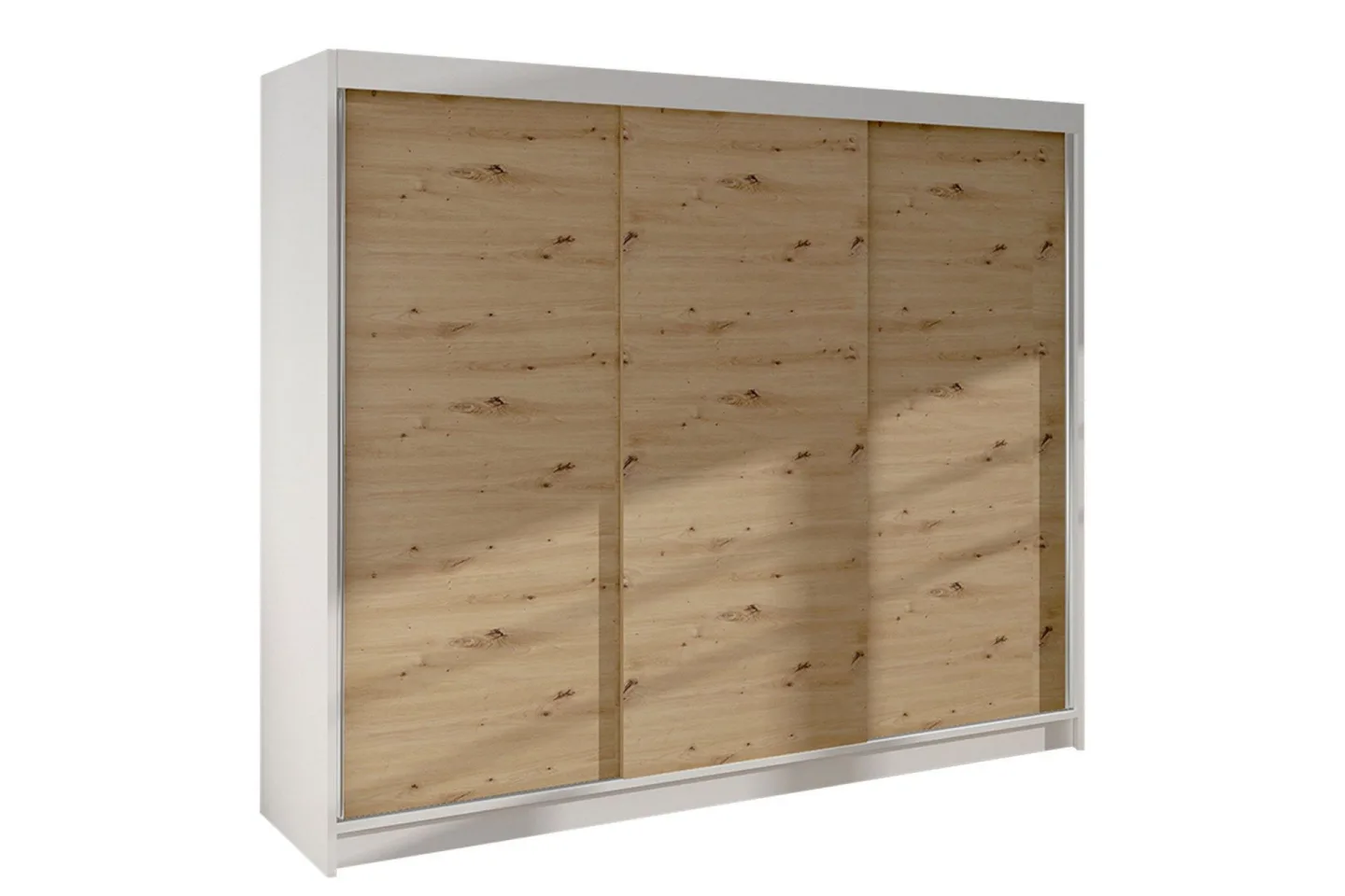 Cyria Garderob 200x215 cm - Brun/Vit