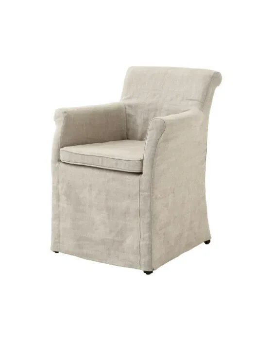 Tampa matstol off-white linen