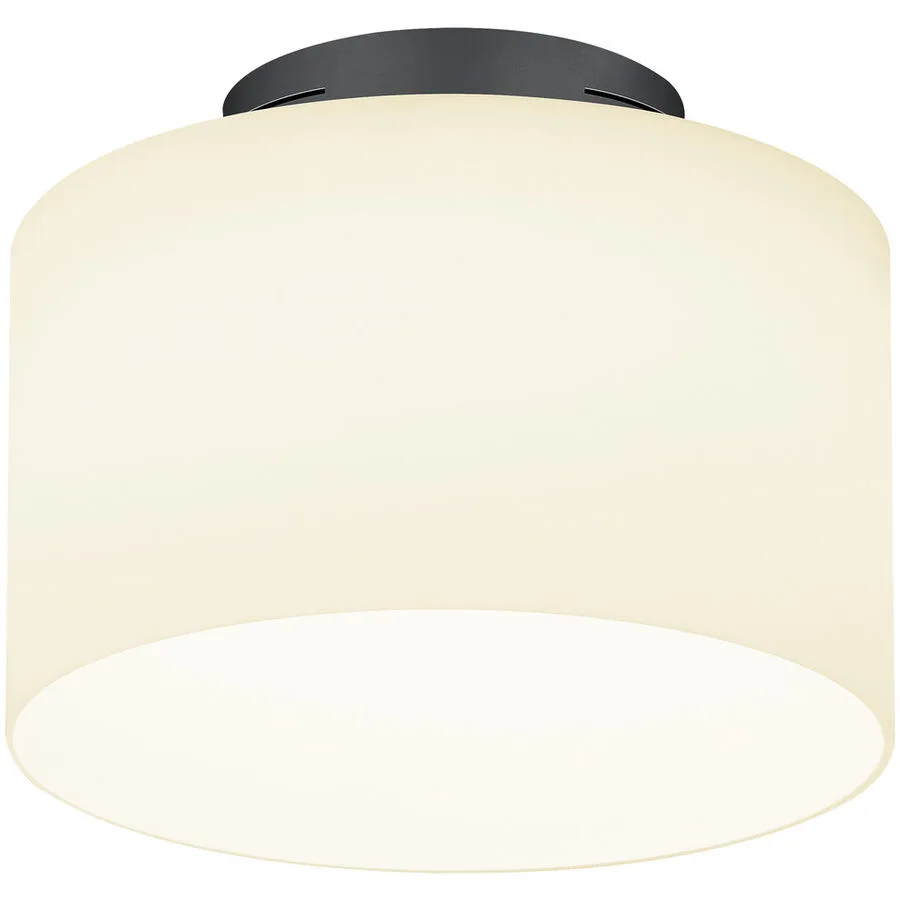 Designer-Deckenlampe Bankamp Grand opal anthrazit D 32 cm - Farbe: anthrazit matt eloxiert - LED - Lichtfarbe: Extra warmweiss - Material: