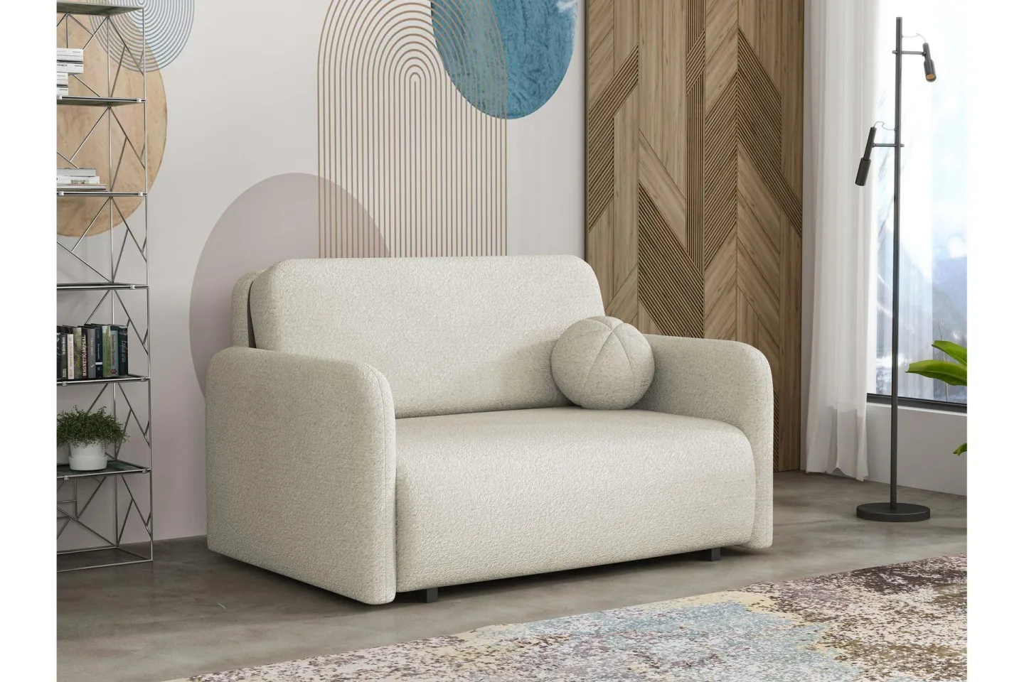 Ajmeri Bäddsoffa 2-sits i Bouclé - Beige