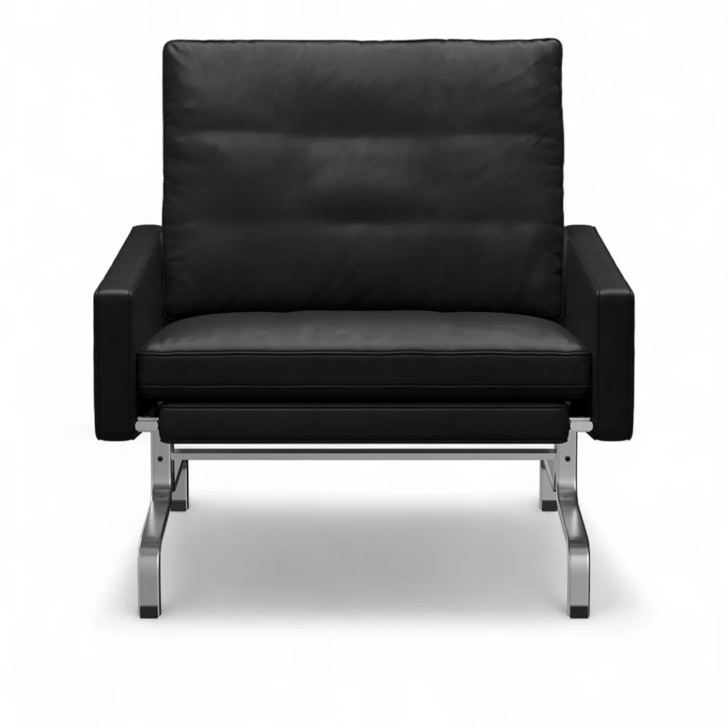 Fritz Hansen - PK31, Läder, Grace Black - Fåtöljer - Poul Kjærholm - Svart - Läder/Metall