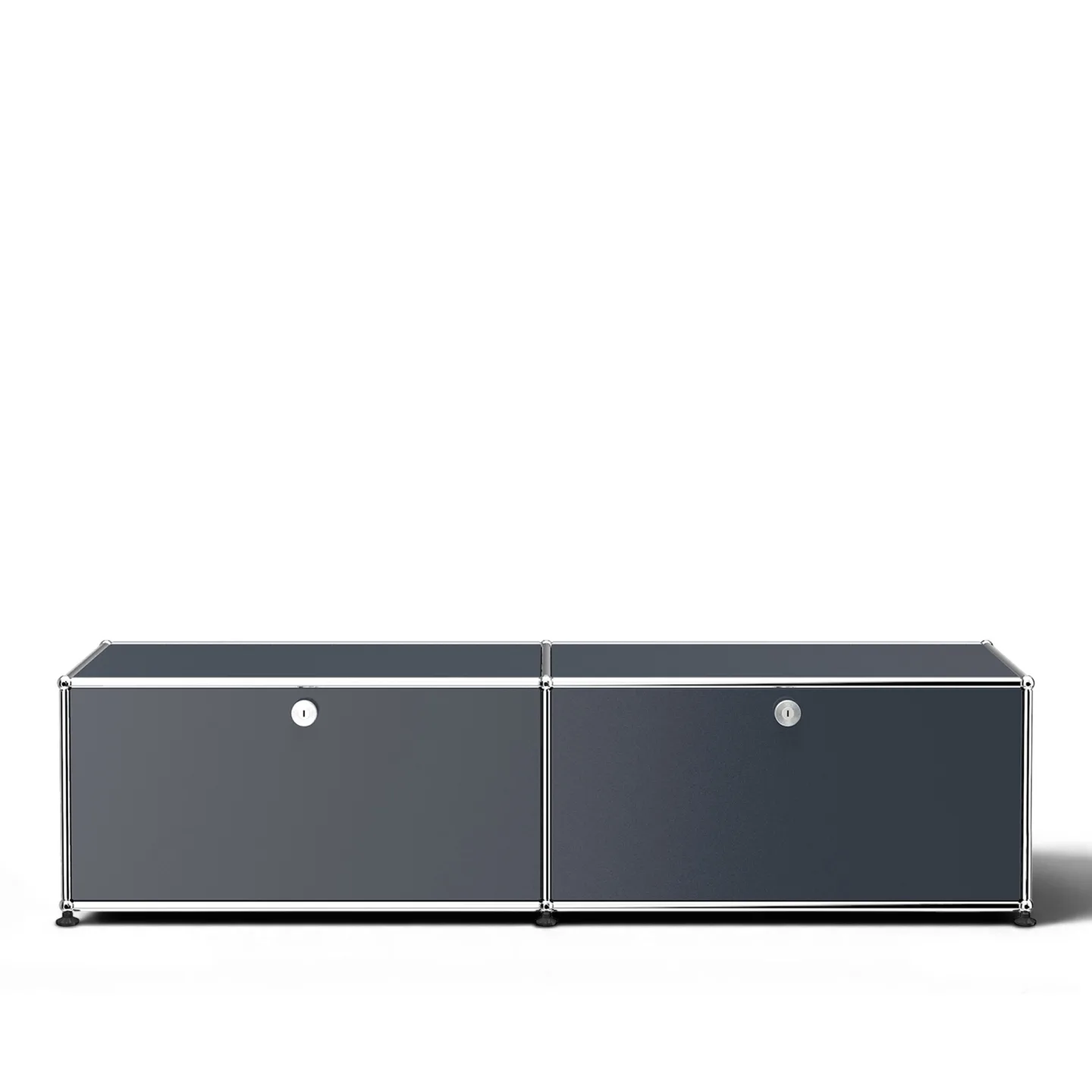 USM - USM Haller 3 Media Unit Anthracite - TV-bänkar - Fritz Haller & Paul Schärer - Grå - Metall