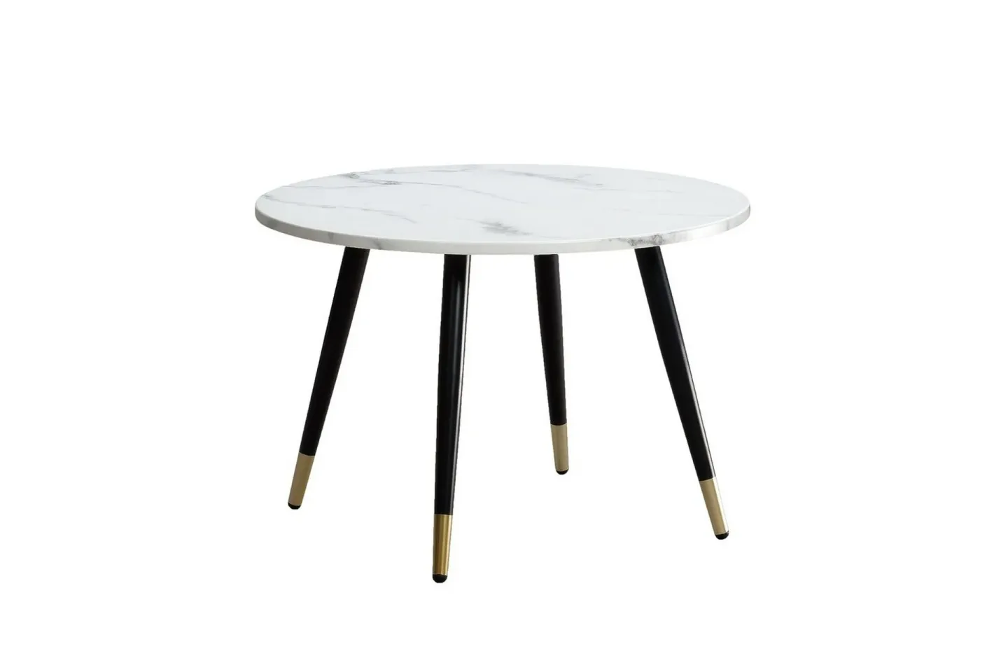 Soffbord Wohnling marmorlook 60 cm rund, modern stil Marmor Vit - Marmor Vit