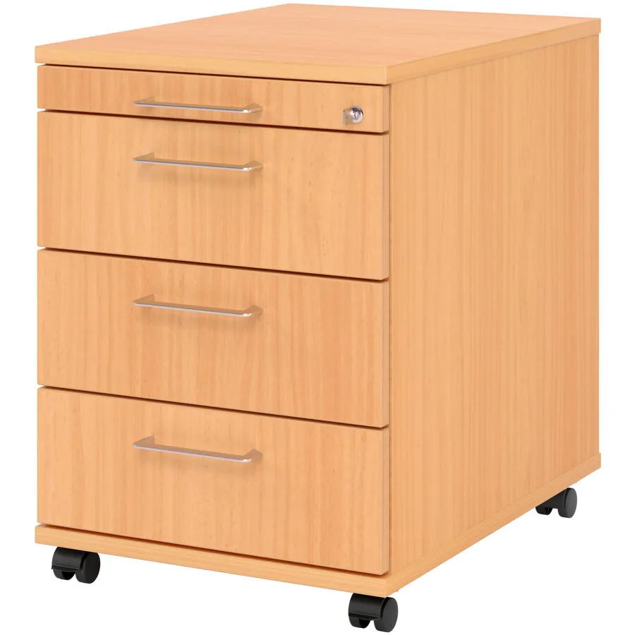 Rollcontainer Office buche Holzwerkstoff B 42.8 H 59 cm