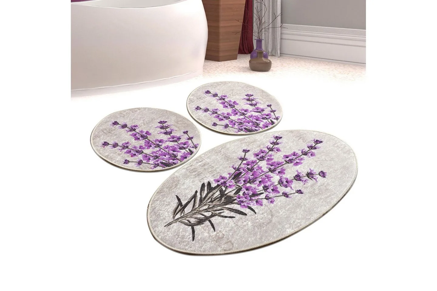 Niyanna Badrumsmatta 3-pack - Flerfärgad