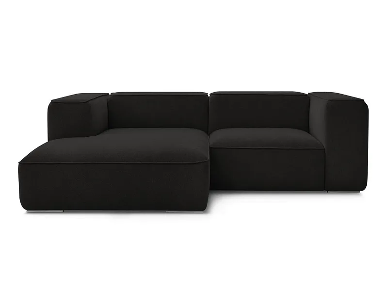 Ecksofa BOBOCHIC ZEPHYR Stoff mit Textur schwarz