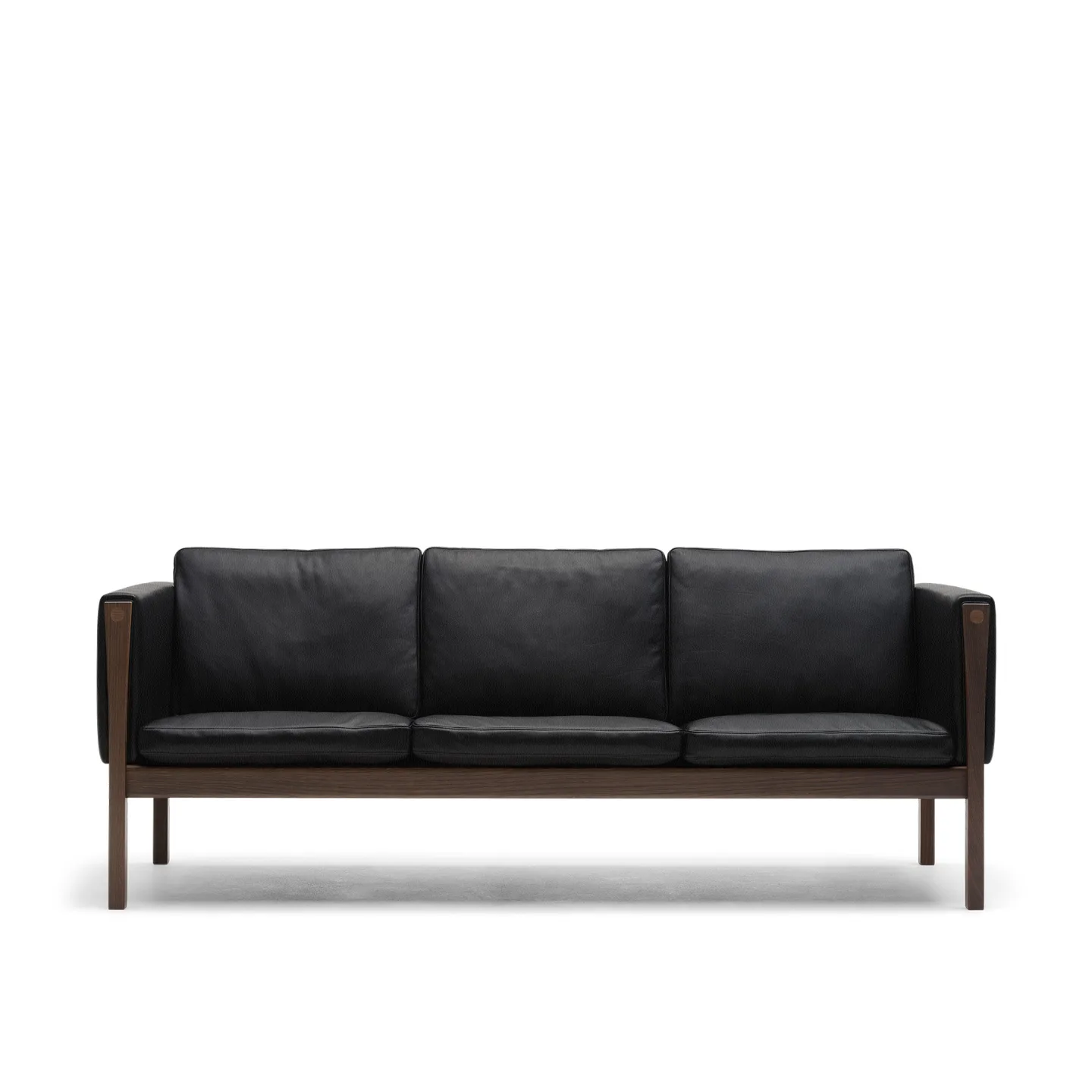 Carl Hansen - CH163, Oljad valnöt, Thor 301 Black - Soffor - Hans J. Wegner - Träfärgad,Svart
