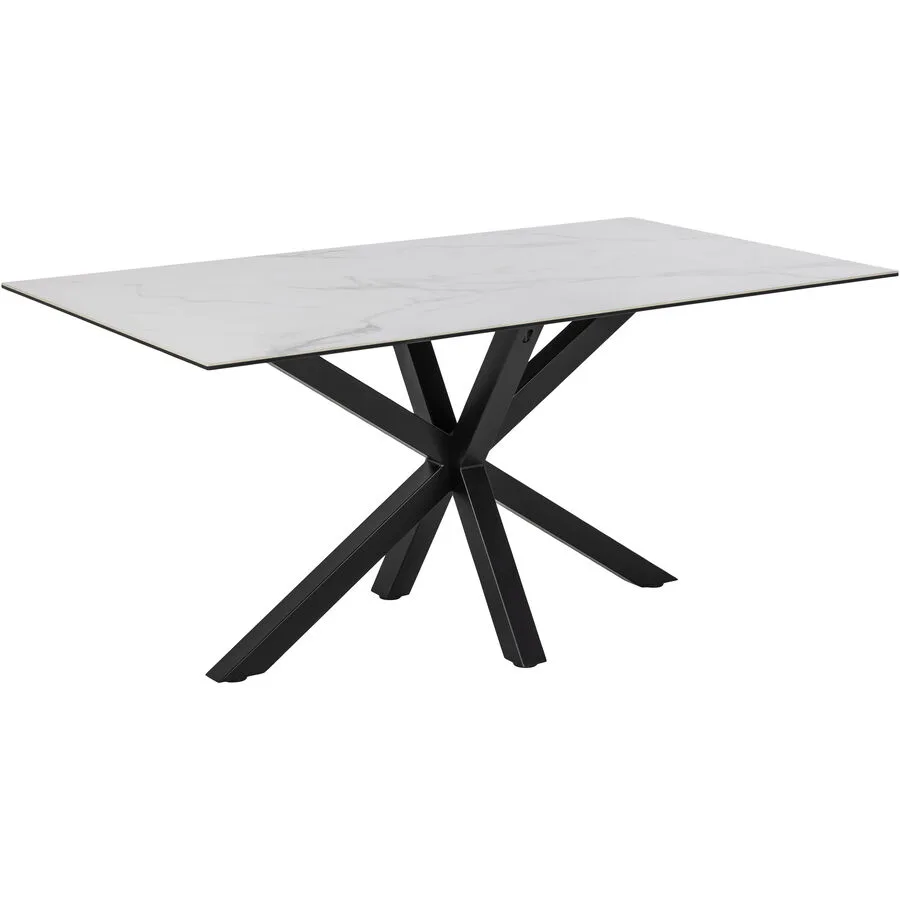 Esstisch Amiri Weiss Glas B 160 T 90 cm