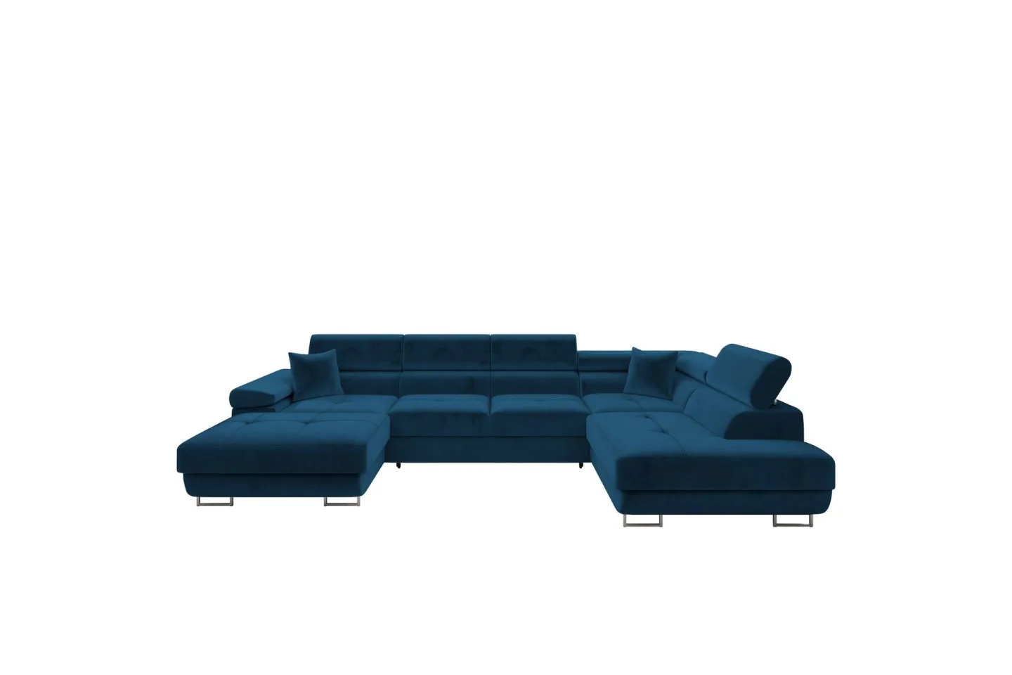 Gabina Soffa med Divan och Schäslong 4-sits - Blå