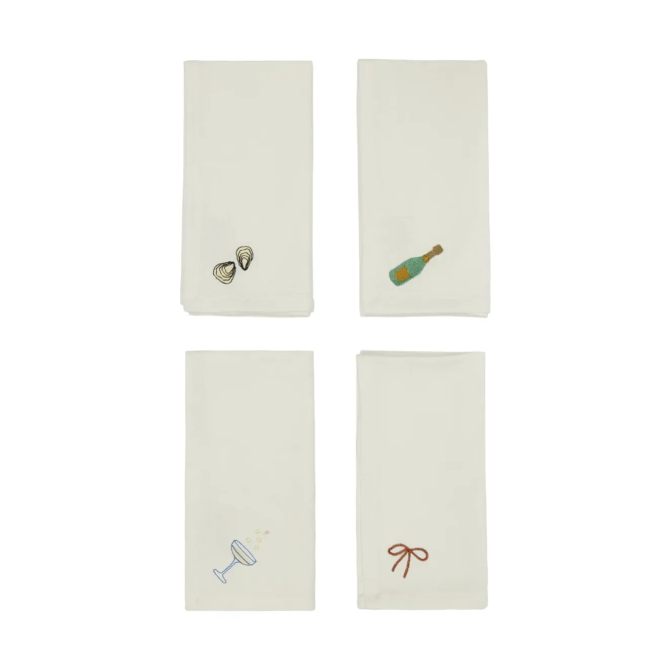 OYOY New Year bomullsservett 45x45 cm 4-pack Offwhite