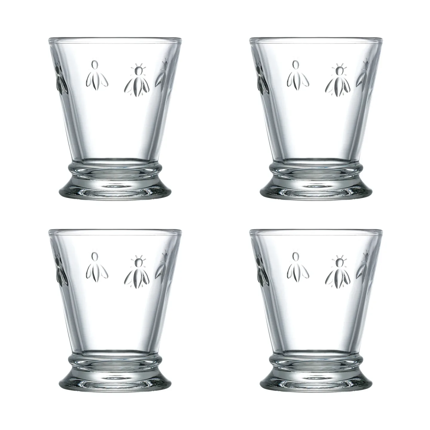 La Rochère Abeille Wasserglas 26 cl 4er Pack Klar