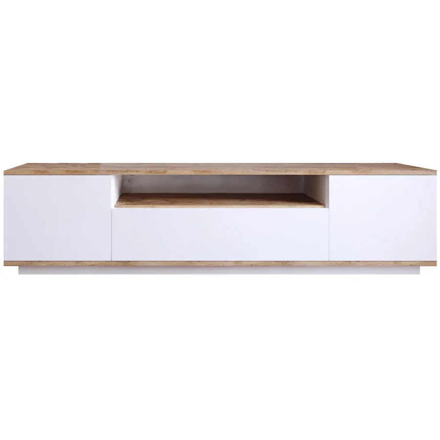 TV-Möbel Yasam Kiefer Melaminbeschichtete Spanplatte B 180 cm 30 kg