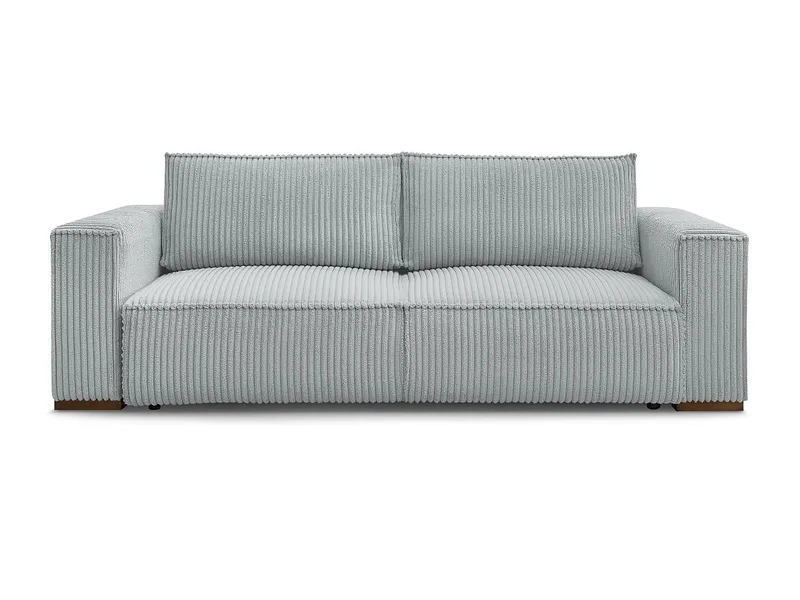 3er Sofa BOBOCHIC CHELSEA Cord-Stoff hellgrau