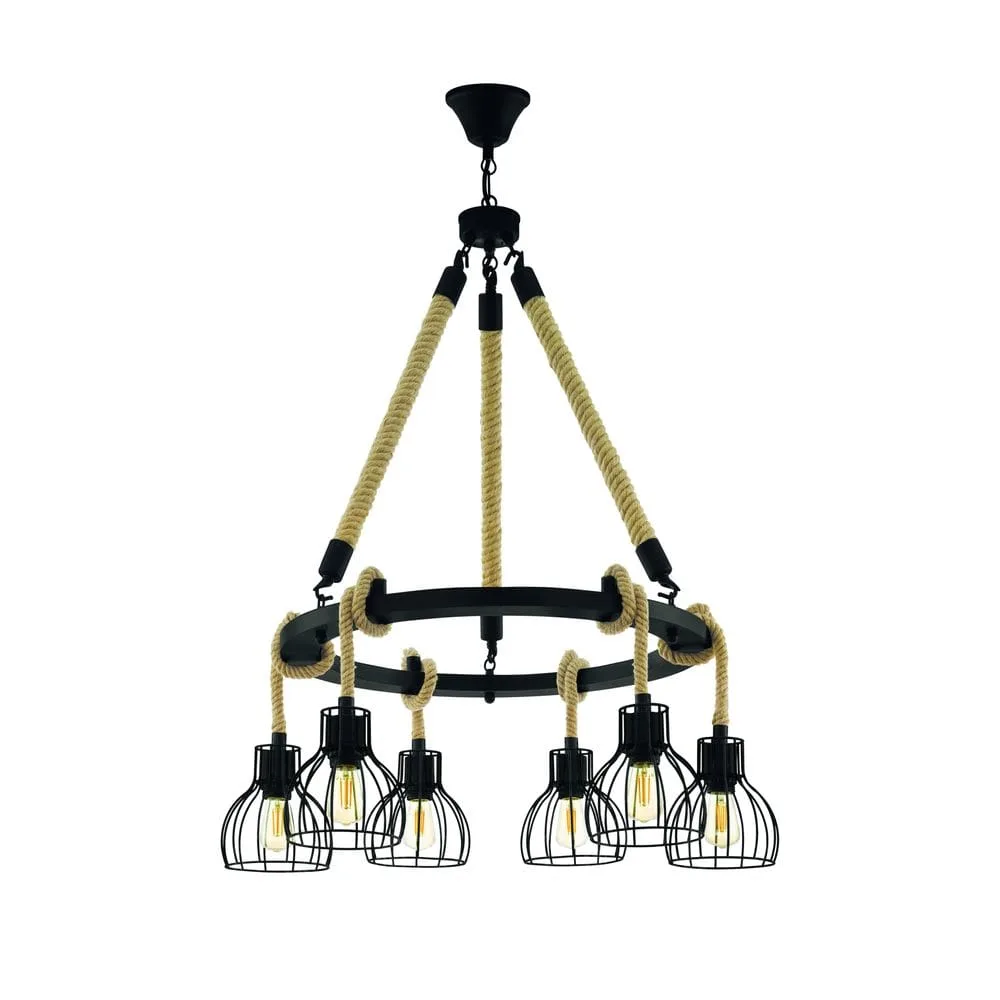 Taklampa Rampside Rund med 6 Lampor - 76 cm
