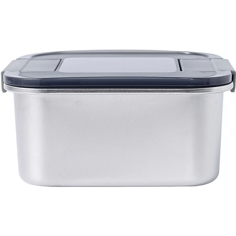 Aufbewahrungsbox Harriet Grau Edelstahl/Polypropylen 17.7 cm 18.2 cm 1.9 l - Farbe: chrom