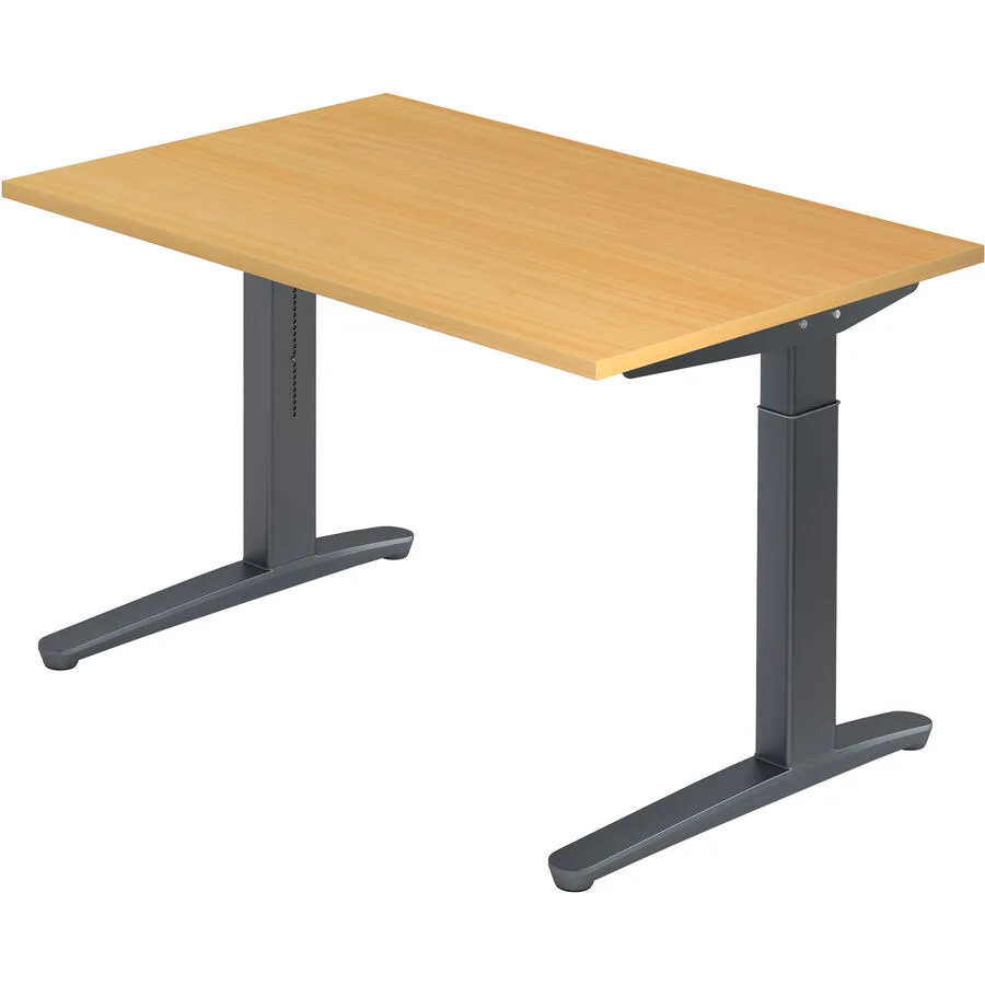 Schreibtisch Office buche Holzwerkstoff Höhenverstellbar B 120 T 80 cm