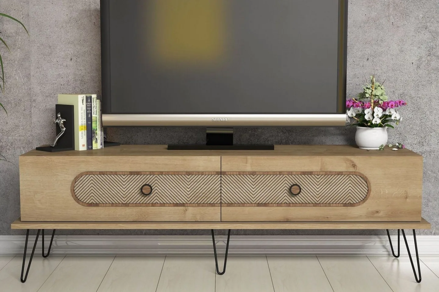 Hovdane TV-Bänk 145 cm - Ljusbrun