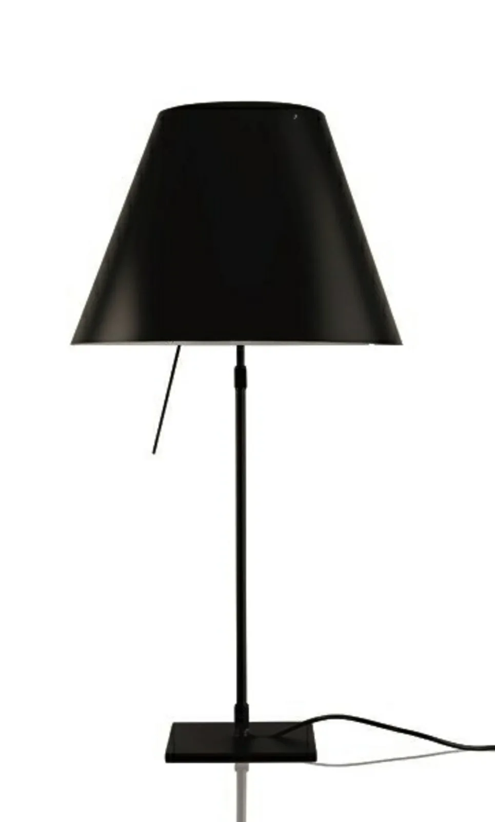 Costanza Tischlampe, schwarz, dimmbar - Luceplan - Wohnzimmer - Aluminium