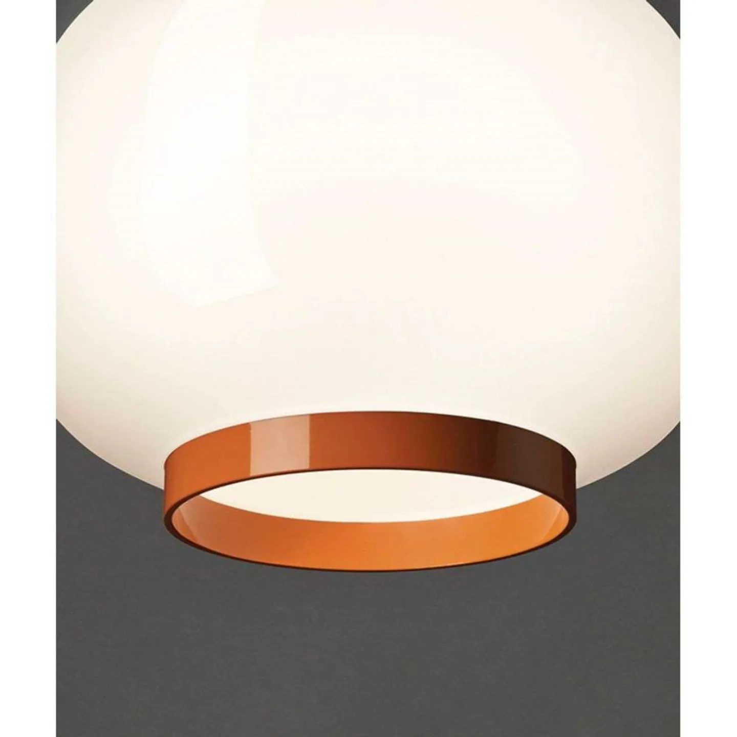 Chouchin 1 Reverse LED-Hängelampe, weiß/orange - Foscarini - Glas