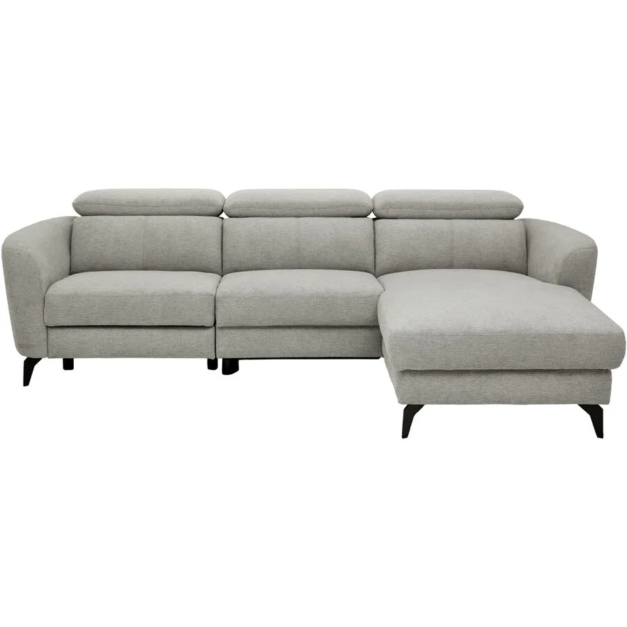 Relaxsofa Simba Grau Stoff 261 cm 183 cm - Material: Polyester Stoff