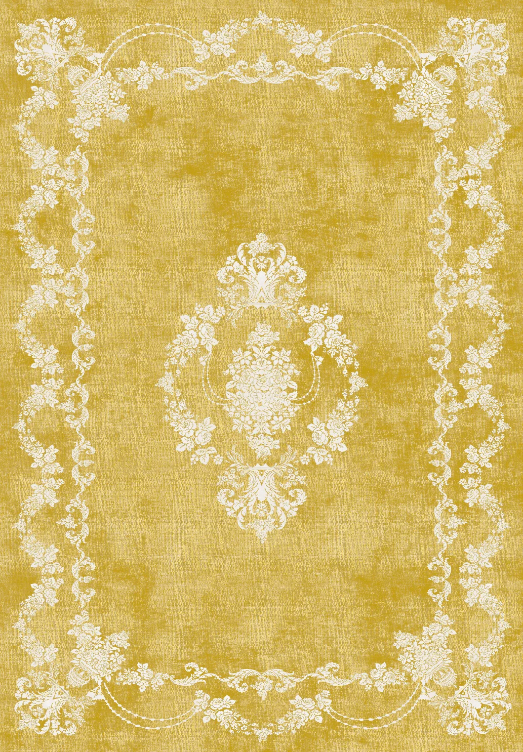 Wilton-teppe - Taknis (gul) (Størrelse: 160 x 230 cm)