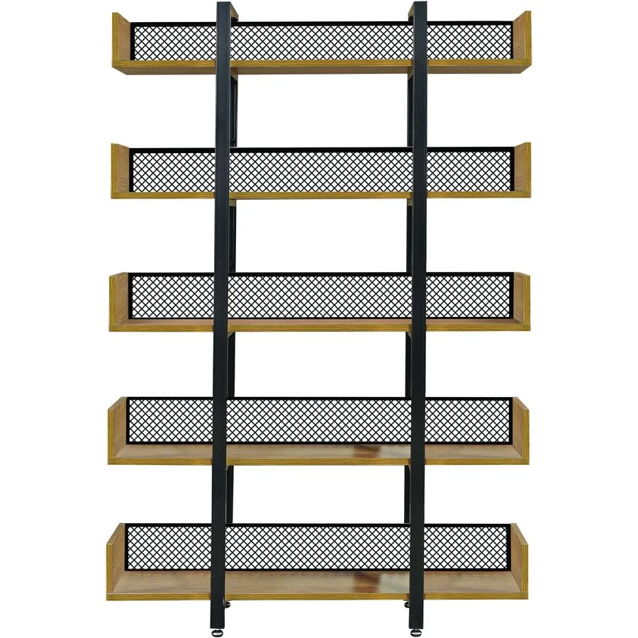 Regal Cavela natur/schwarz MDF, Metall B 120 H 180 cm