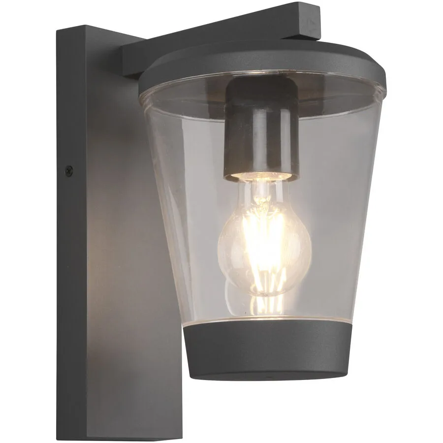 Wandlampe aussen Cagver Grau 16 cm 28 cm - Farbe: anthrazit - Material: Aluminium-Druckguss