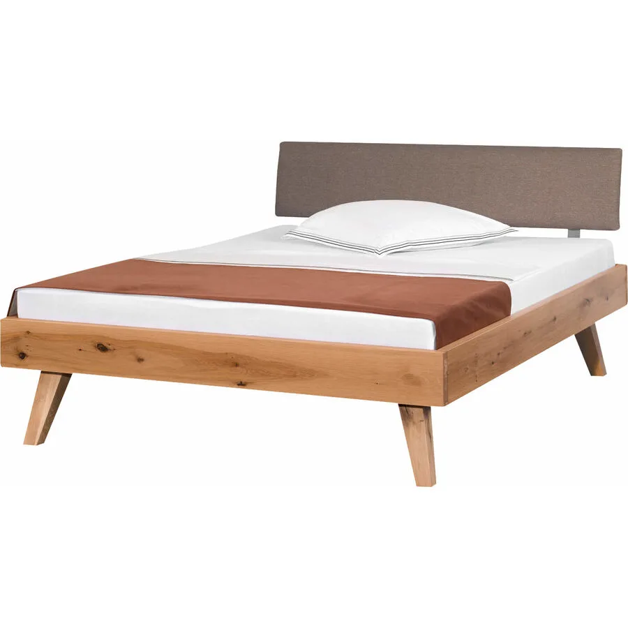 Modular Bett Reto Beige, Natur Buche, Wildeiche furniert Massivholz 160 x 200 cm