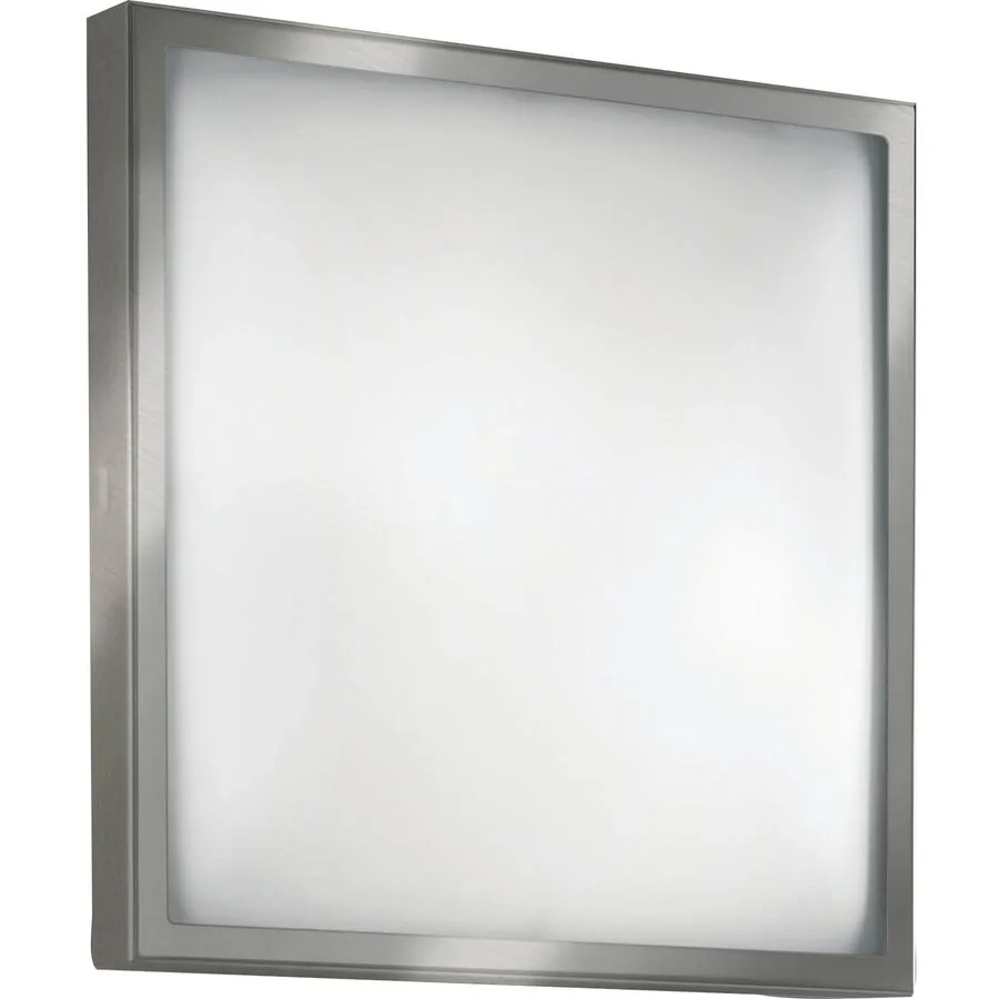 Deckenlampe Opus Grau Metall 30 cm 8.5 cm - Farbe: Nickel satiniert