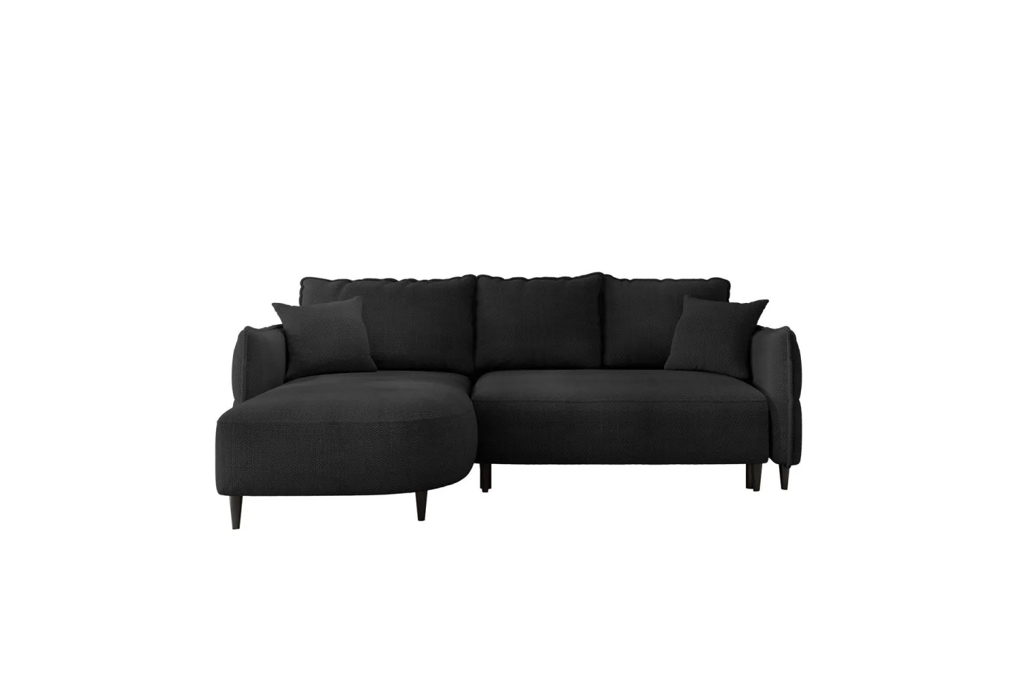 Sycylia Soffa med Divan 3-sits - Svart