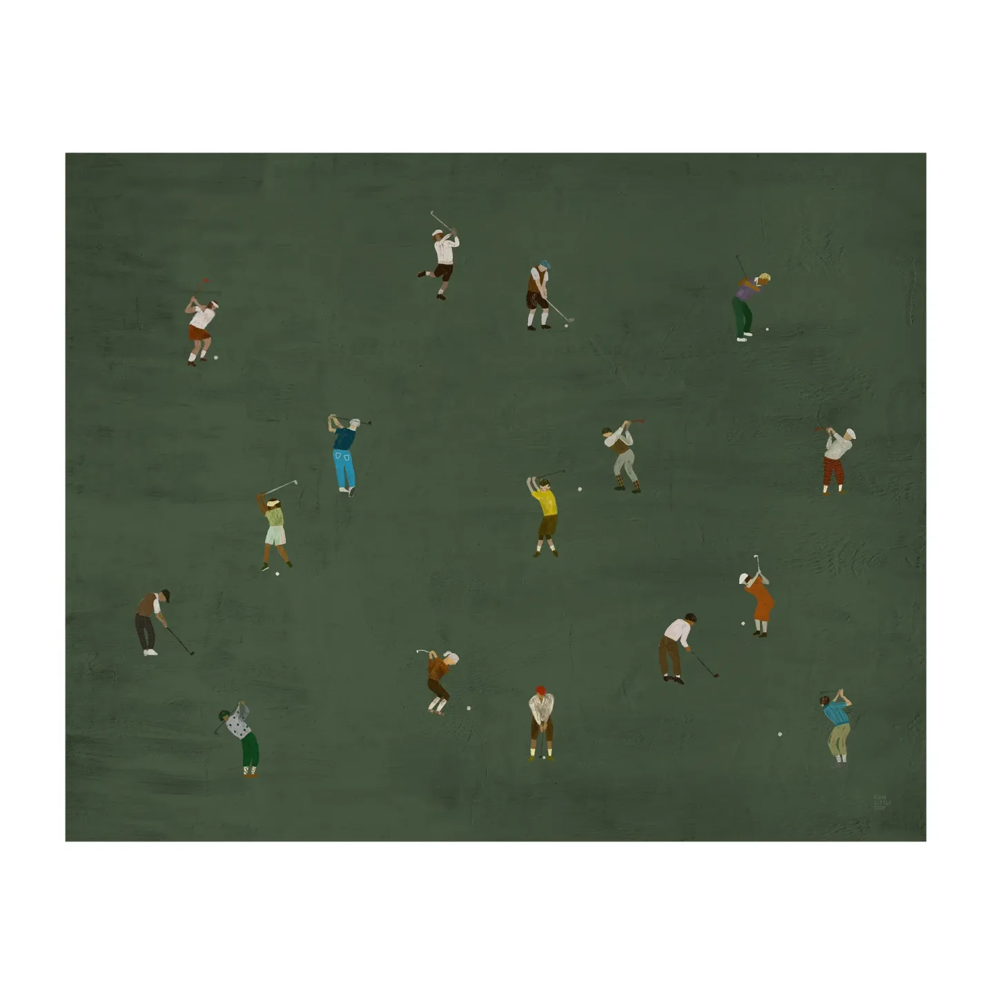 Fine Little Day Golfers Poster 40 x 50cm