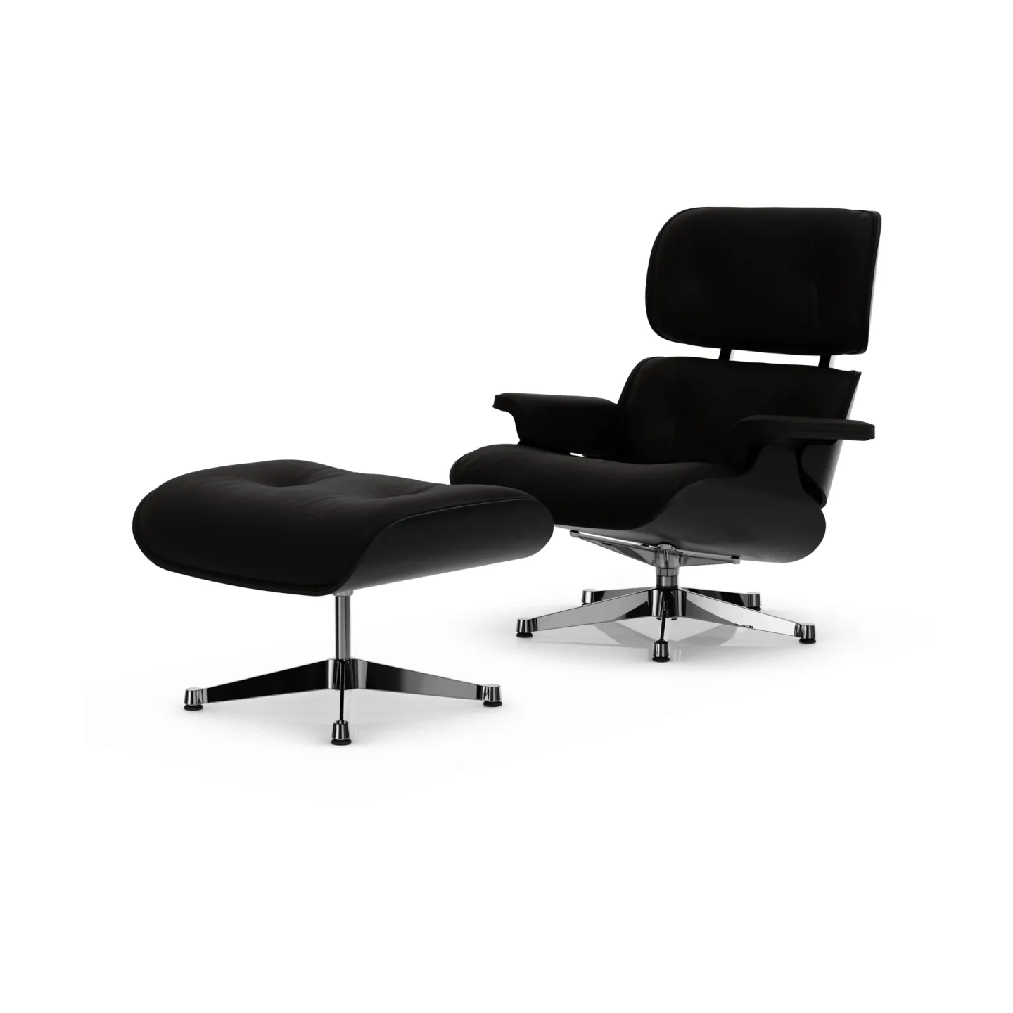Vitra Eames Lounge Chair & Ottoman new dimensions 68 Chocolate-27 chestnut black-pol. steel