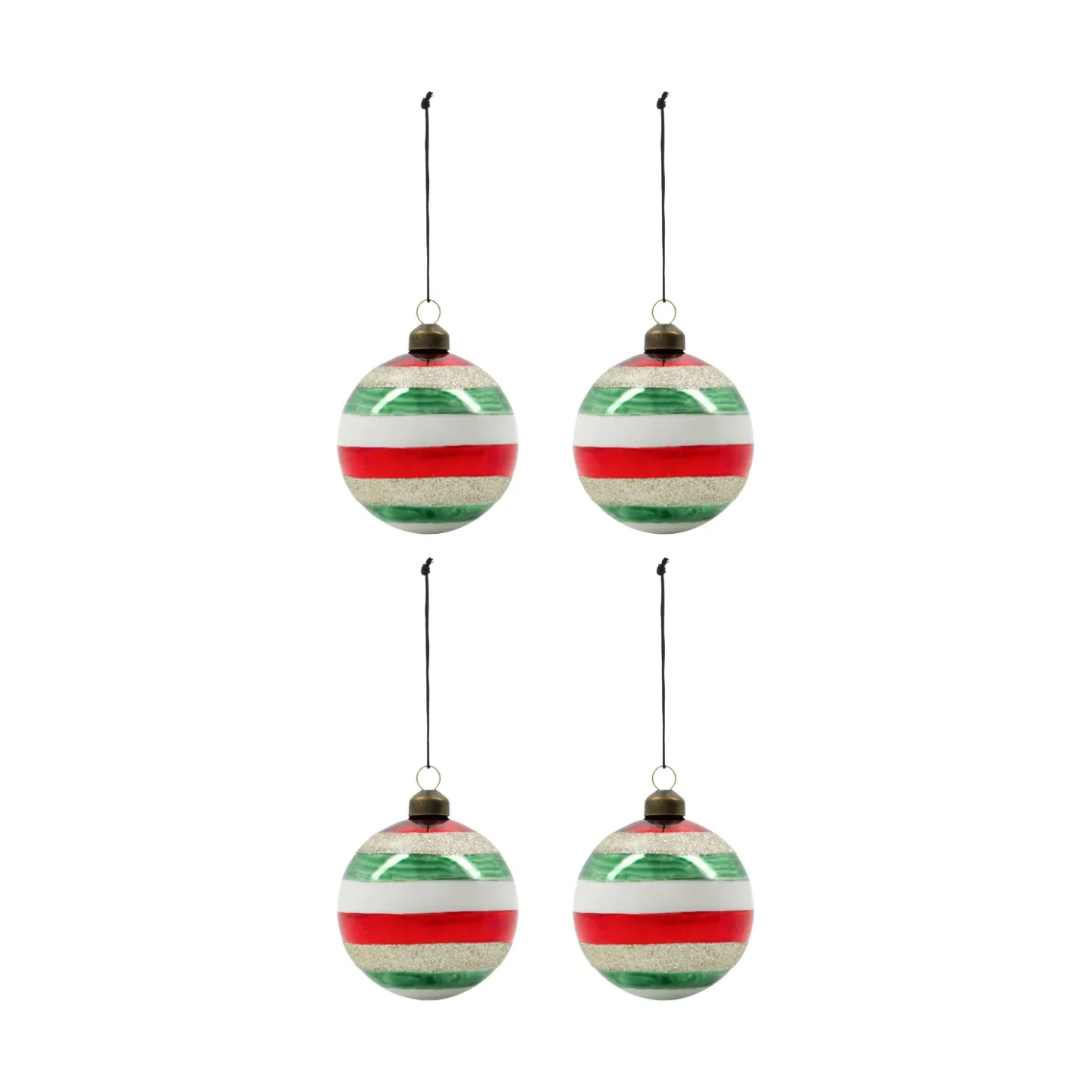 House Doctor Happ julgranskula Ø8 cm 4-pack Multi