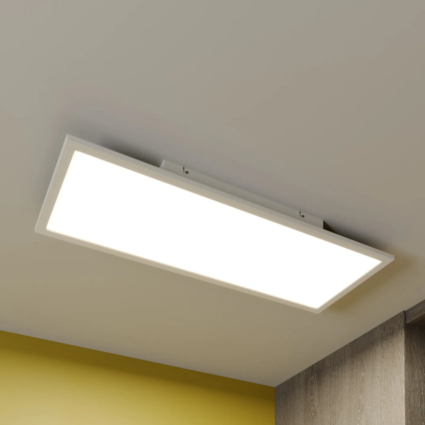 Lindby LED-Panel Luay, 80 x 30 cm, CCT, Remote, dimmbar - Küche - Modern - Kunststoff - Eckig