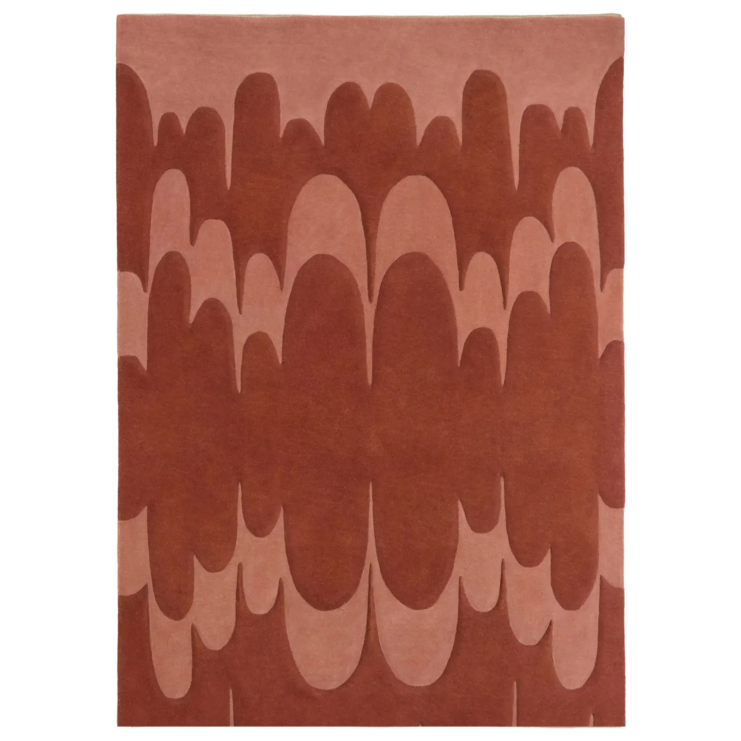 Nanimarquina - LUCIA EAMES ECHO TERRACOTTA 300x400 CM - Ullmattor - Lucia Eames - Röd - Ull