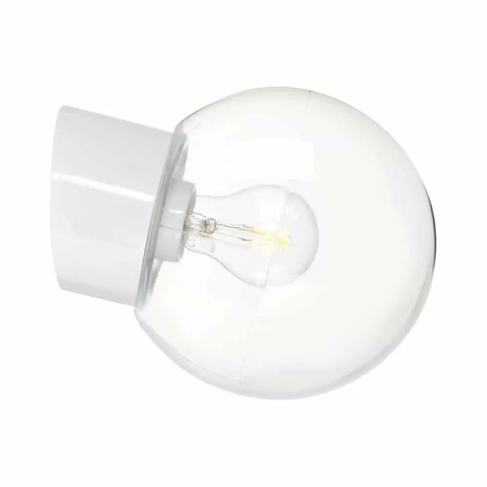 Classic Glob Klarglas Vit Sned Ø180mm