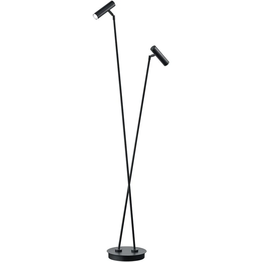 Leselampe Tom Schwarz Metall 140 cm - LED - Lichtfarbe: Extra warmweiss - LED Energiesparlampen
