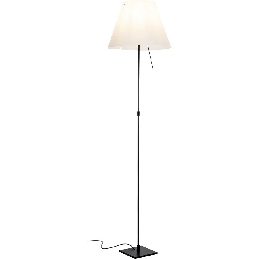 Luceplan Stehlampe Costanza Weiss/Schwarz Kunststoff/Metall 120 cm Höhenverstellbar (manuell) - Farbe: schwarz/weiss - Material: Metall/Kunststoff