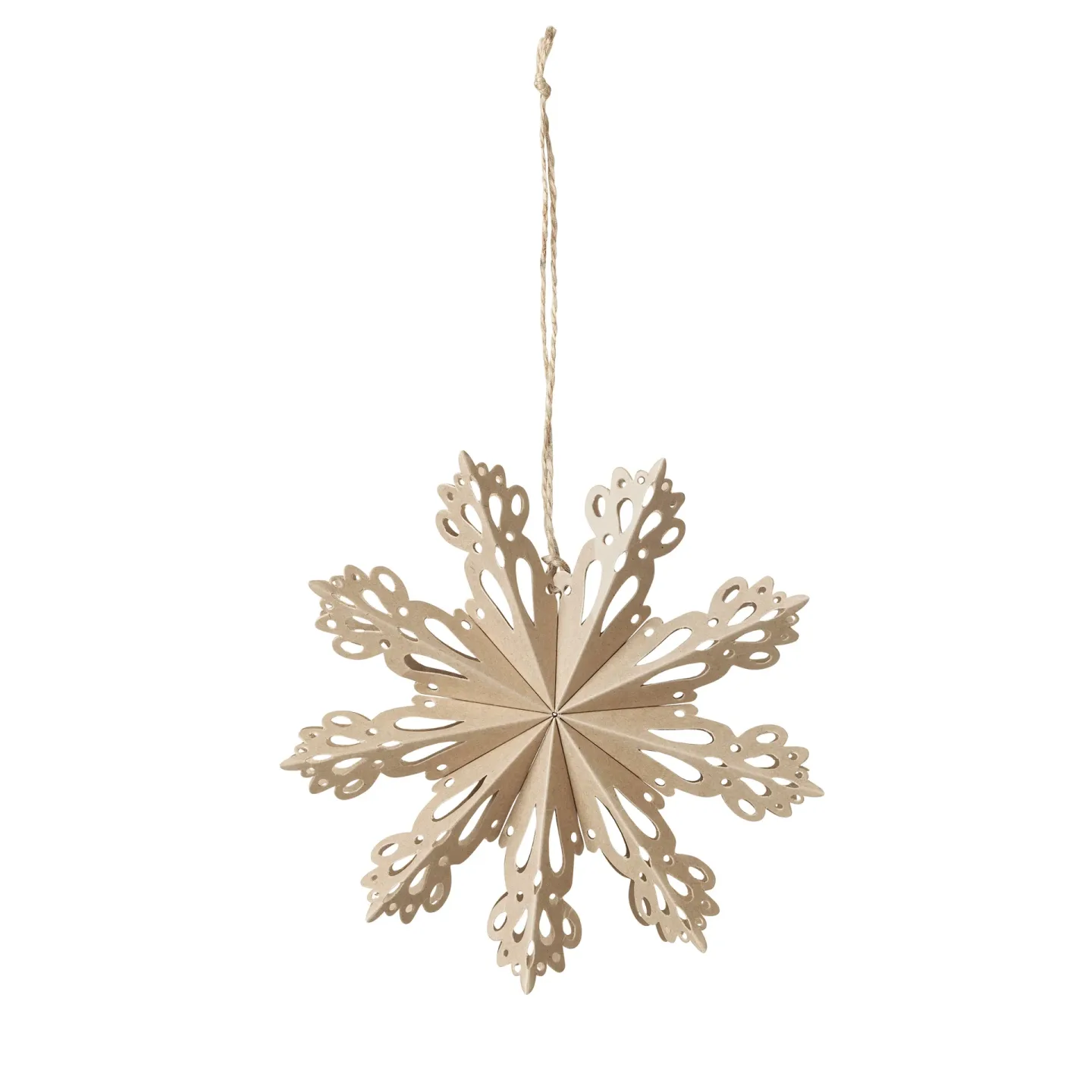 Broste Copenhagen Snowflake juldekoration natural Ø15 cm