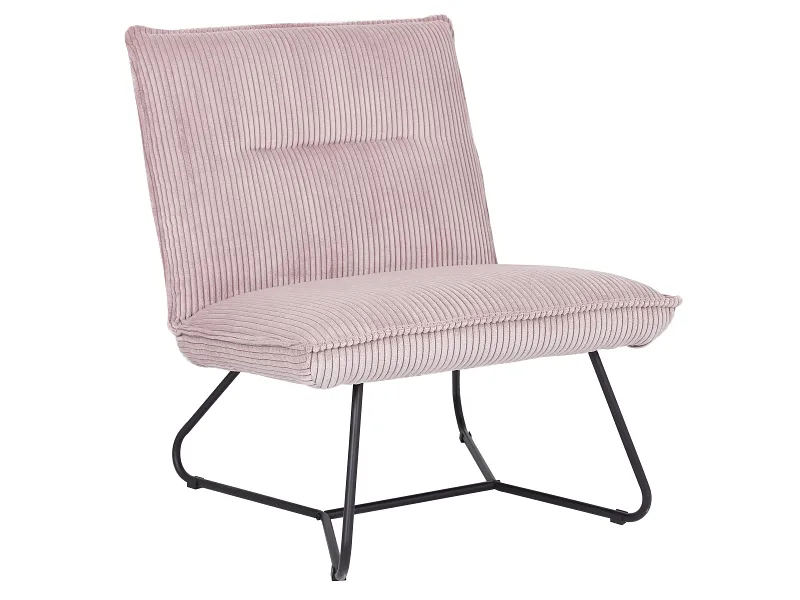 Sessel MILA Cord-Stoff rosa