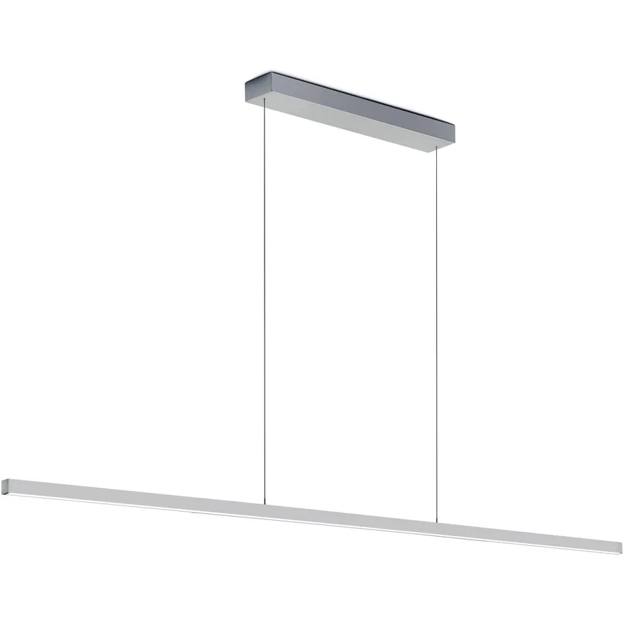 Designer-Pendellampe Bankamp Line aluminium matt 200 cm - LED - Lichtfarbe: Extra warmweiss - LED Energiesparlampen